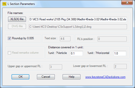 Dialog box for LSq command